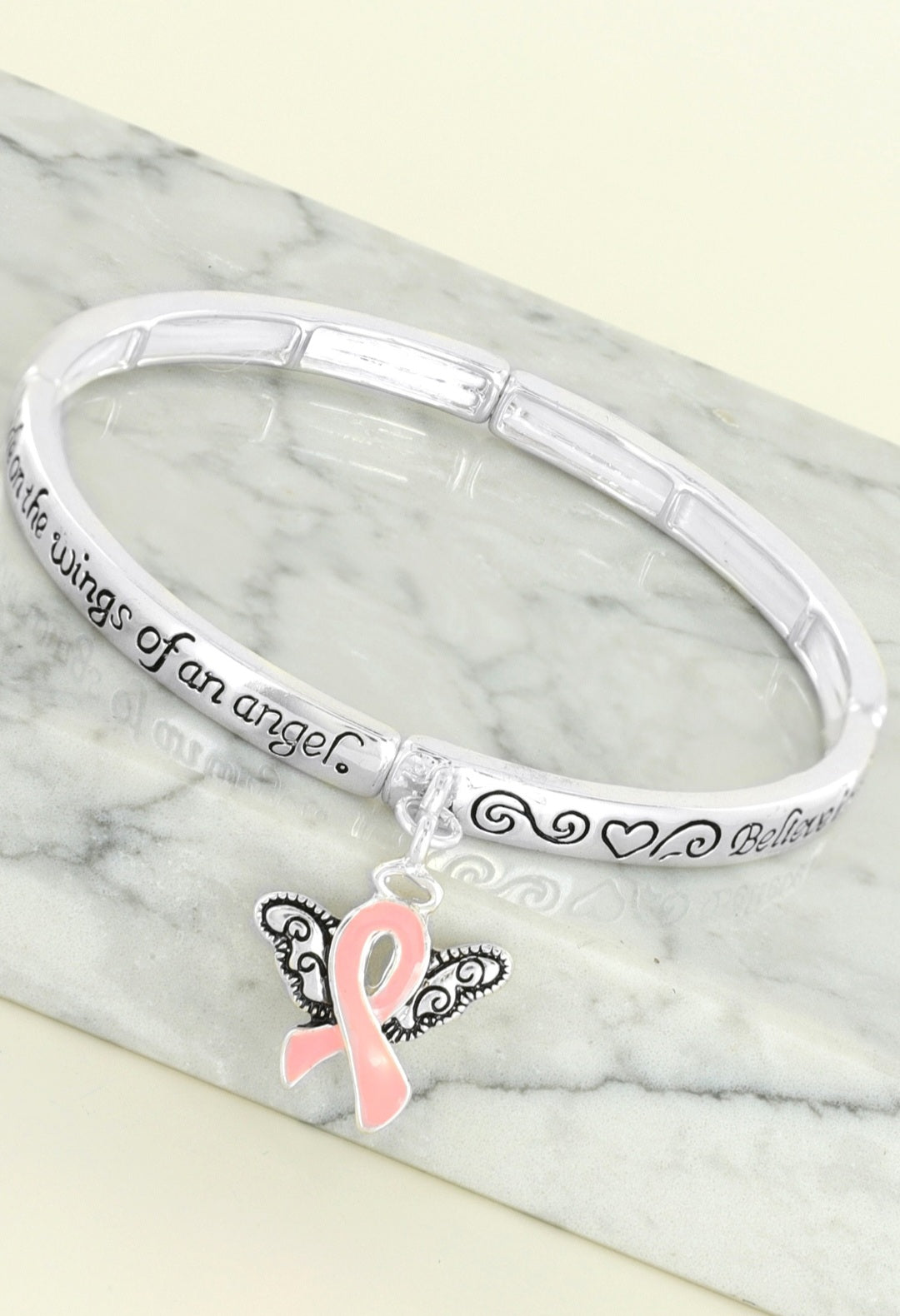 Inspirational Breast Cancer Bangle