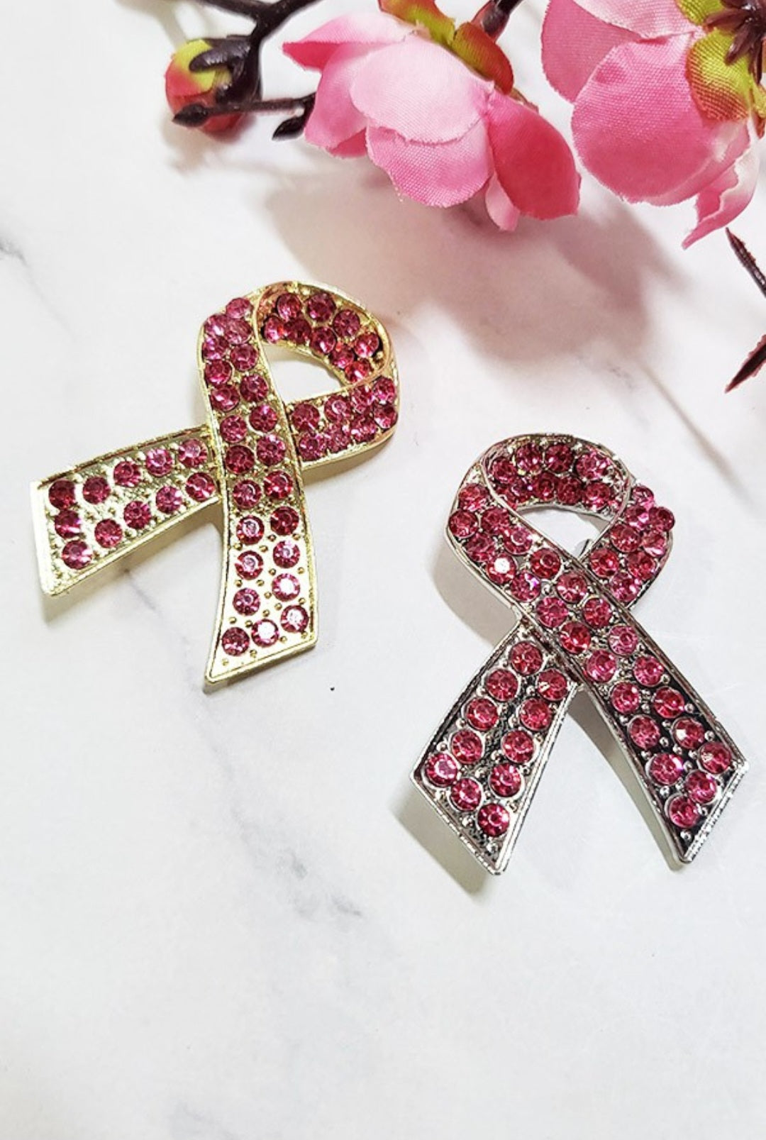 Breast Cancer Awareness Ribbon Brooch