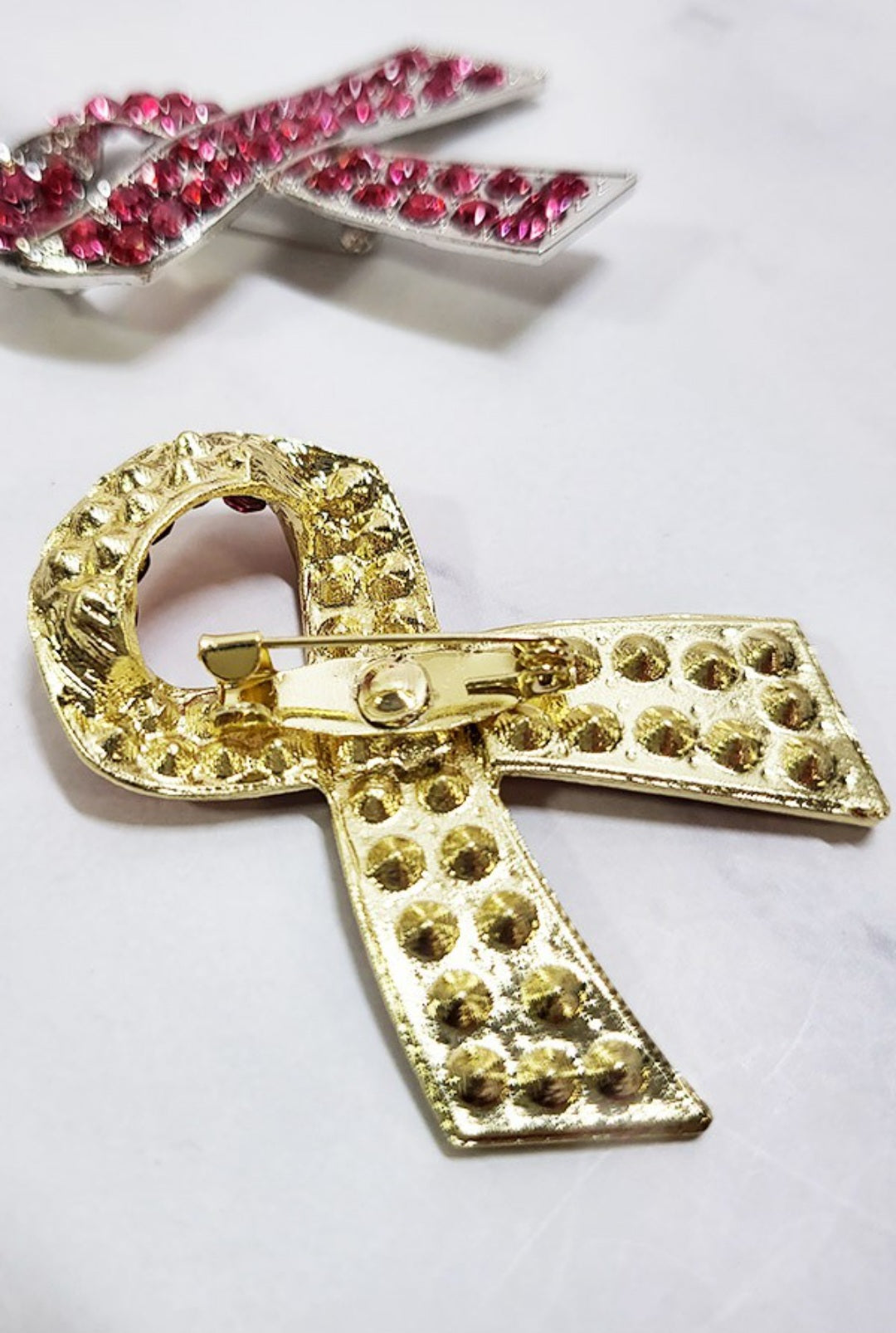 Breast Cancer Awareness Ribbon Brooch
