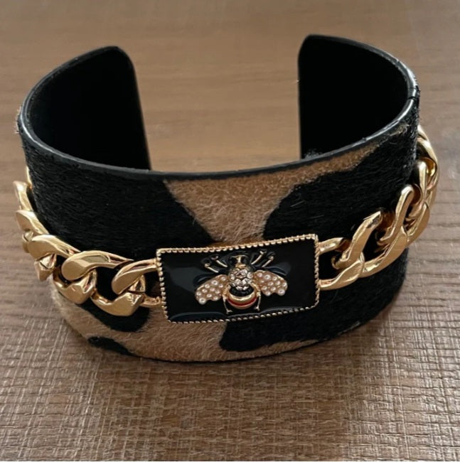 Bee & Animal Cuff Bracelet