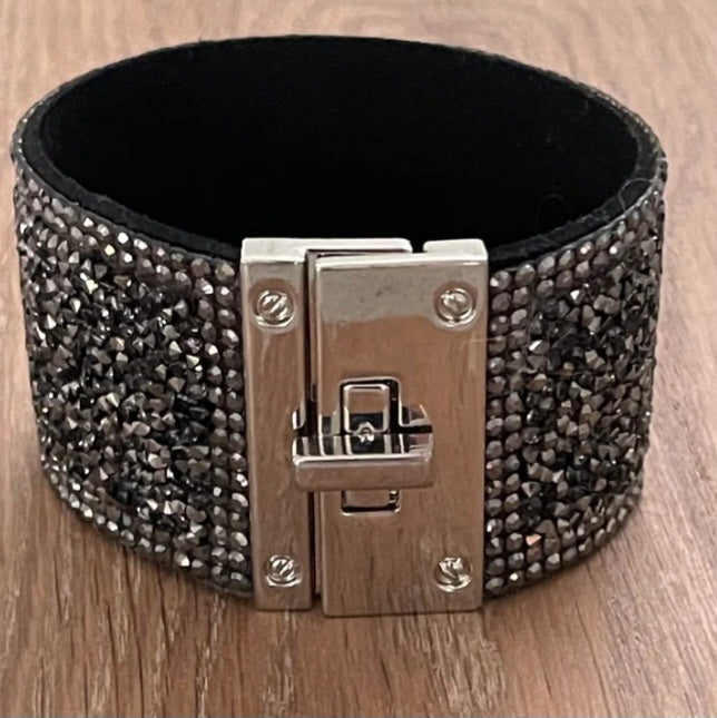 Charcoal Rhinestone Bracelet
