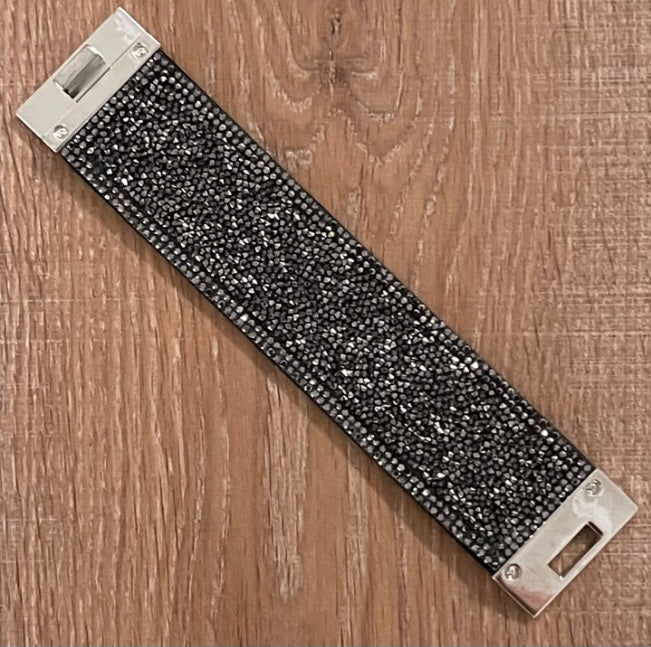 Charcoal Rhinestone Bracelet