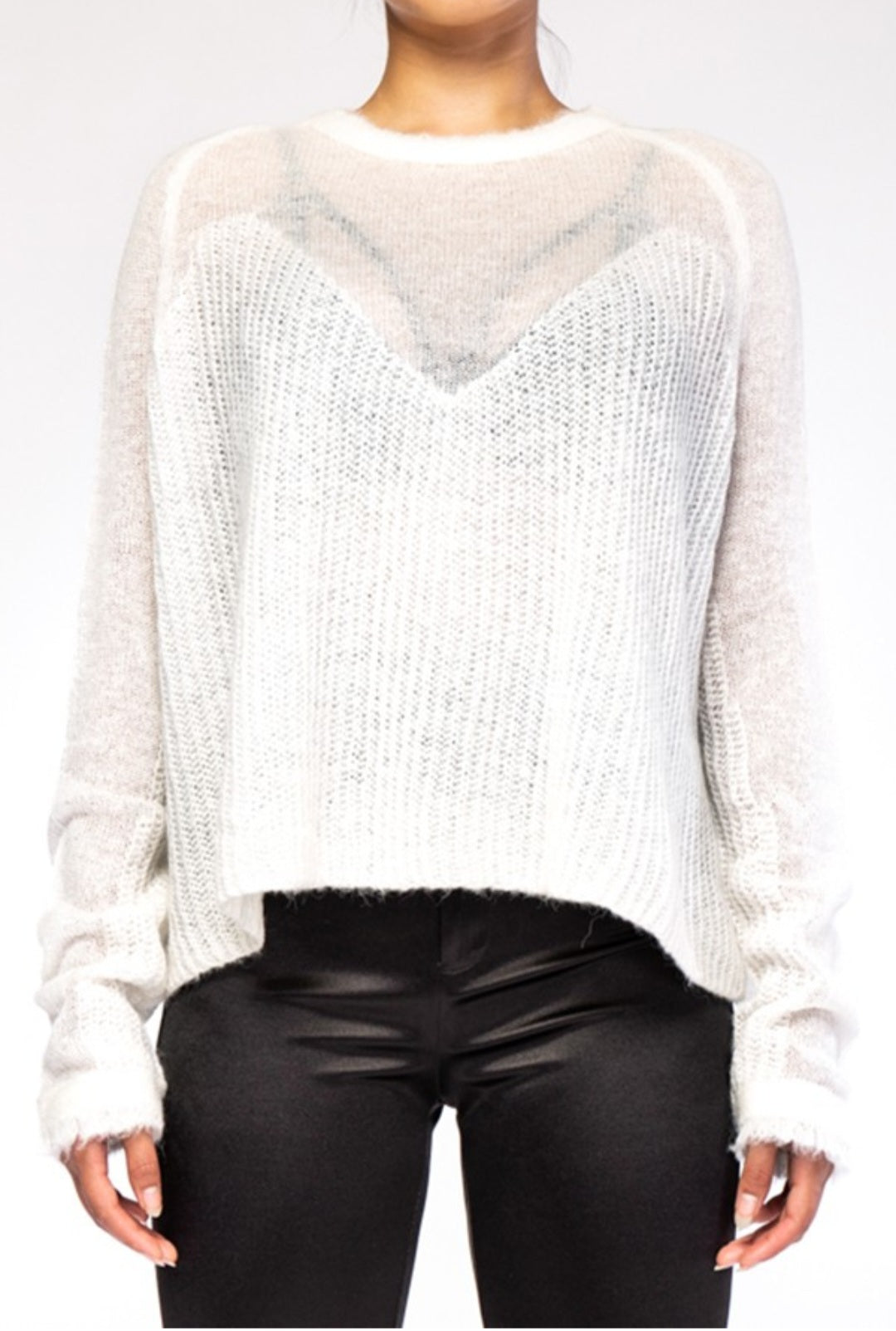 Sheer Knitted Sweater