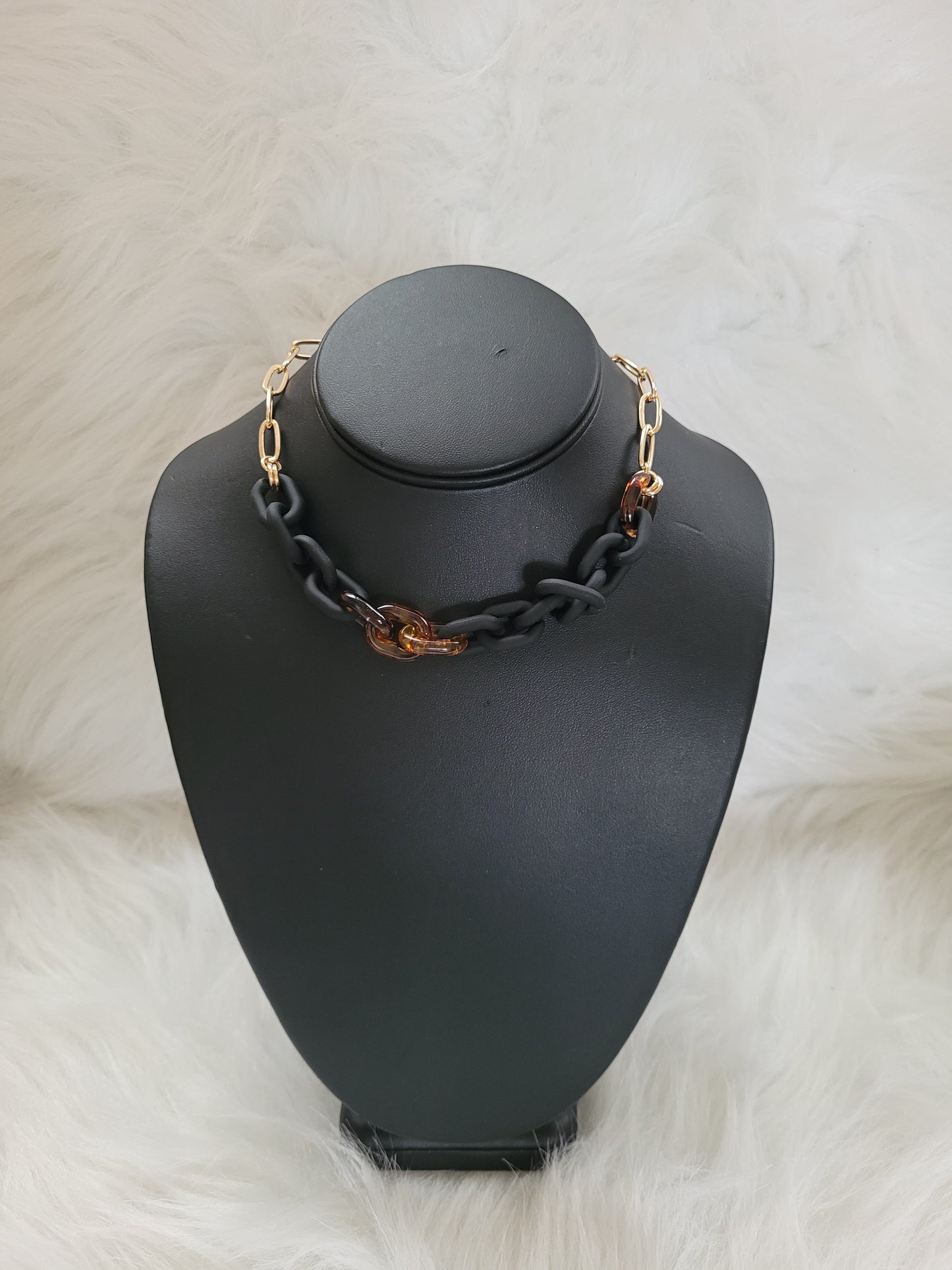 Acrylic And Chain Necklace