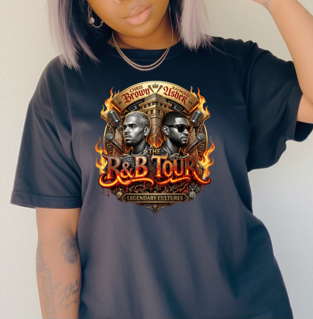 Chris & Usher R & B Tour T Shirt