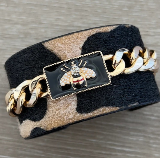 Bee & Cow Cuff Bracelet