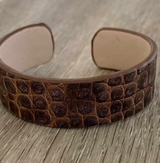 Snakeskin Leather Cuff