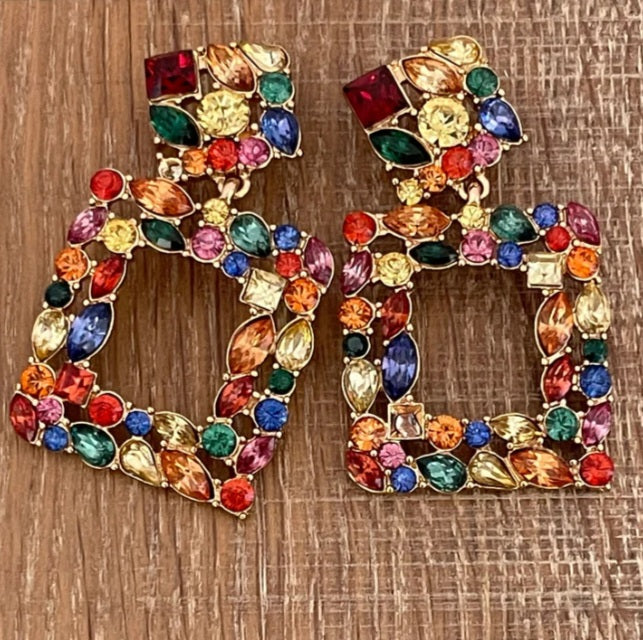 Square Rainbow Earrings