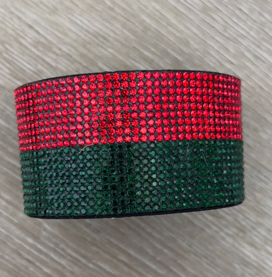 Red & Green Cuff Bracelet