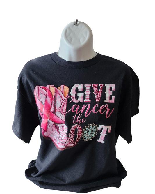 Give Cancer The Boot T Shirt & Long Sleeve Shirt