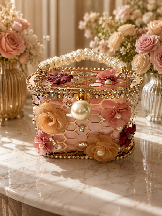 Floral Pearl Handbag